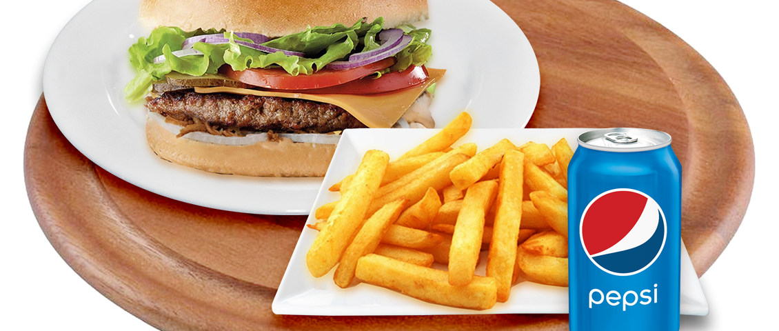 Cheeseburger Combo Order of Fries + Can of Pop $10.97