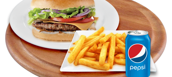 Cheeseburger Combo Order of Fries + Can of Pop $10.97